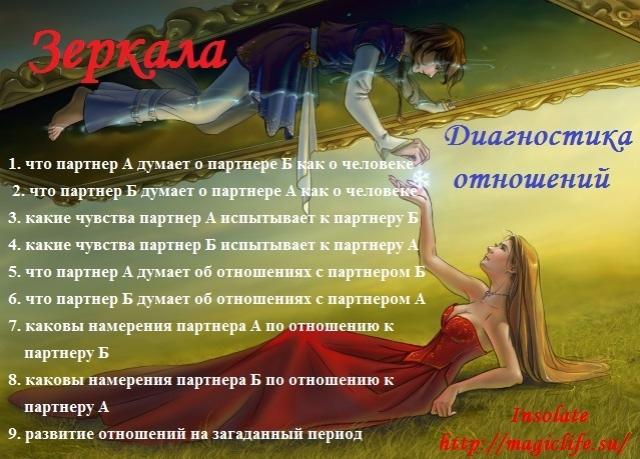 Расклад таро на Отношения пары Зеркала Расклад таро на Отношения пары Зеркала